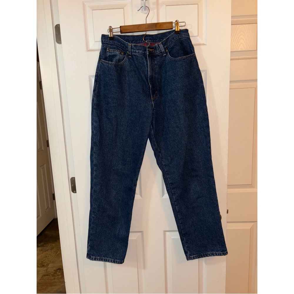 L.L. Bean Womens High Rise Flannel Lined Jeans